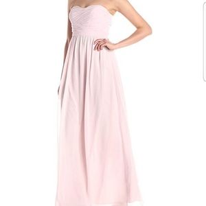 Donna Morgan "Stephanie" Long Strapless Chiffon Dr